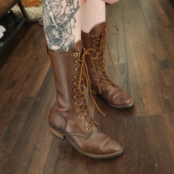 Vintage boots by Vulcan size 6 us brown leather - Picture 3 of 16